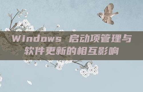 Windows 启动项管理与软件更新的相互影响