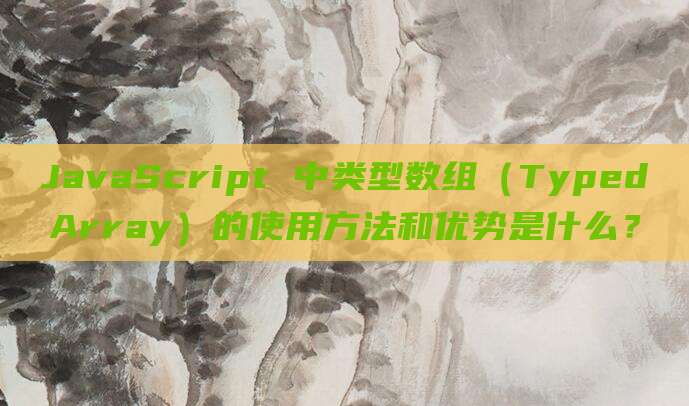 JavaScript 中类型数组(TypedArray)的使用方法和优势是什么?
