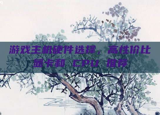 游戏主机硬件选择,高性价比显卡和 CPU 推荐