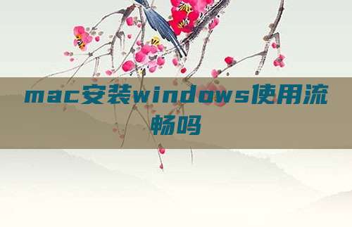 mac安装windows使用流畅吗
