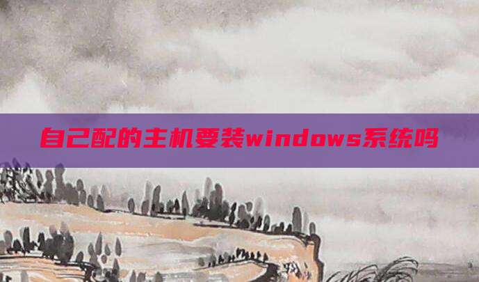 自己配的主机要装windows系统吗