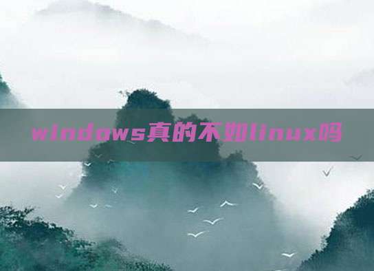 windows真的不如linux吗