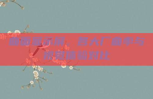 曲面显示屏,各大厂曲率与视觉体验对比