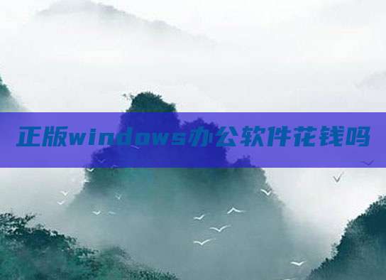正版windows办公软件花钱吗