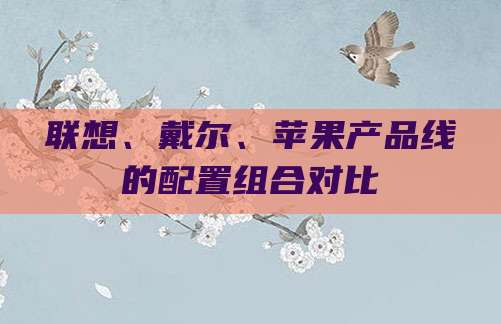 联想、戴尔、苹果产品线的配置组合对比