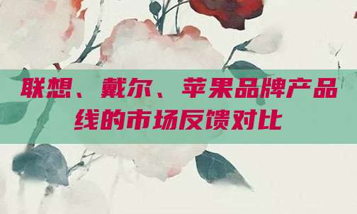 联想、戴尔、苹果品牌产品线的市场反馈对比