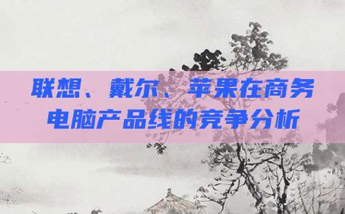 联想、戴尔、苹果在商务电脑产品线的竞争分析