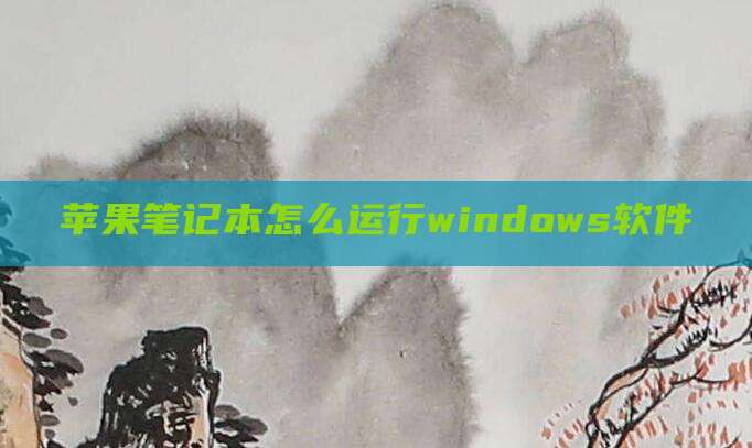 苹果笔记本怎么运行windows软件