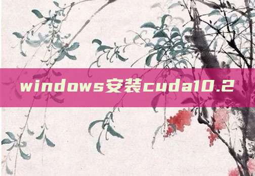 windows安装cuda10.2