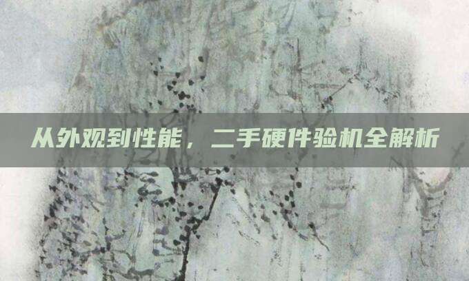 从外观到性能,二手硬件验机全解析
