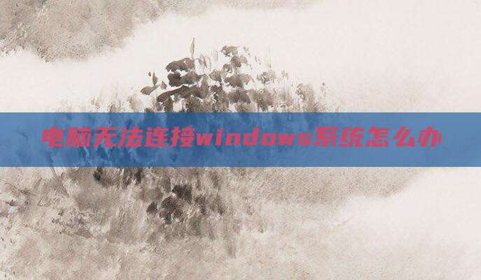 电脑无法连接windows系统怎么办
