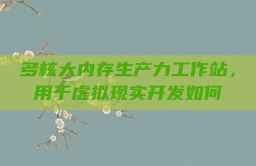 多核大内存生产力工作站,用于虚拟现实开发如何