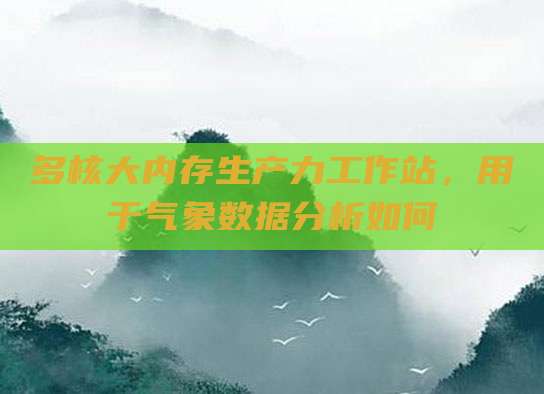 多核大内存生产力工作站,用于气象数据分析如何