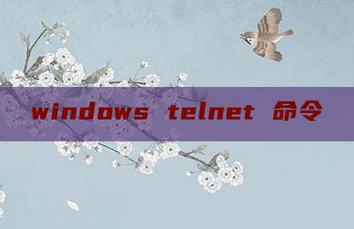 windows telnet 命令
