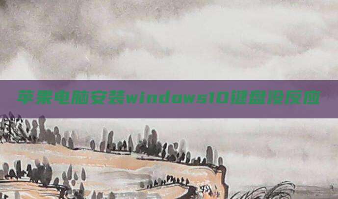 苹果电脑安装windows10键盘没反应