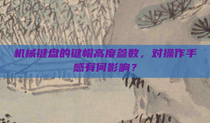 机械键盘的键帽高度参数,对操作手感有何影响?