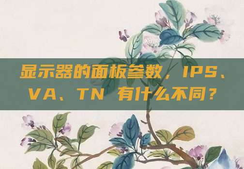 显示器的面板参数,IPS、VA、TN 有什么不同?