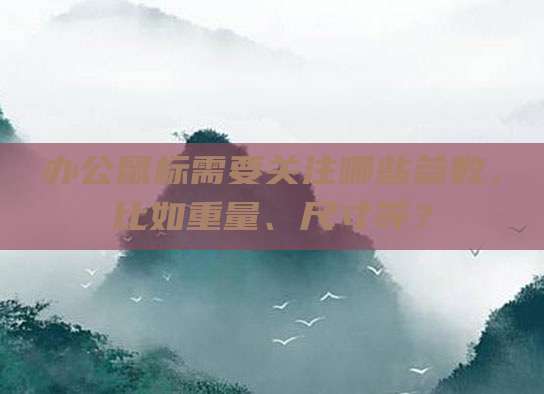 办公鼠标需要关注哪些参数,比如重量、尺寸等?