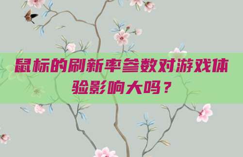 鼠标的刷新率参数对游戏体验影响大吗?