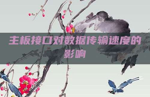 主板接口对数据传输速度的影响