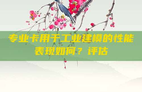 专业卡用于工业建模的性能表现如何?评估