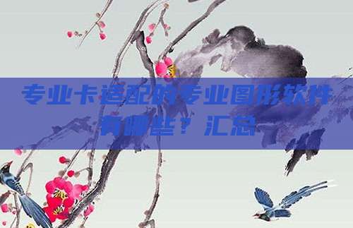 专业卡适配的专业图形软件有哪些?汇总