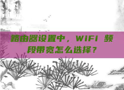 路由器设置中,WiFi 频段带宽怎么选择?