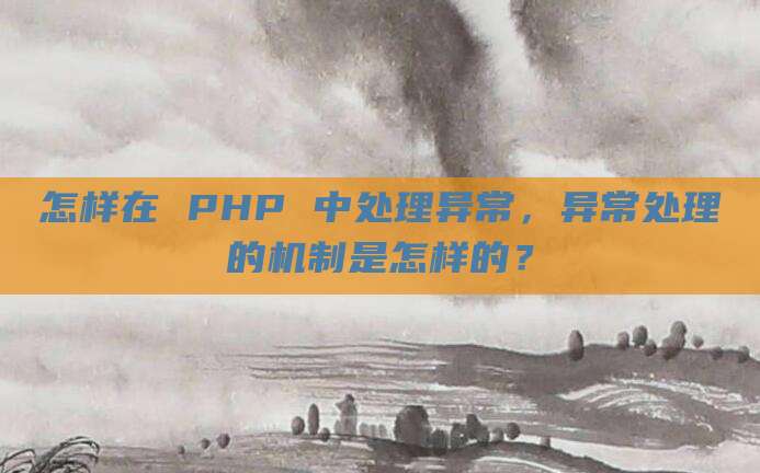 怎样在 PHP 中处理异常,异常处理的机制是怎样的?